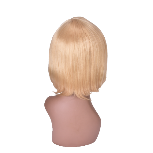 short golden color bob wig with bang